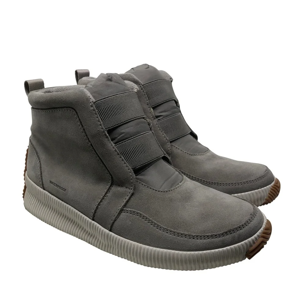 Sorel Out N About Plus Mid Boots Womens 9 Quarry Grey Waterproof Outdoor Casual